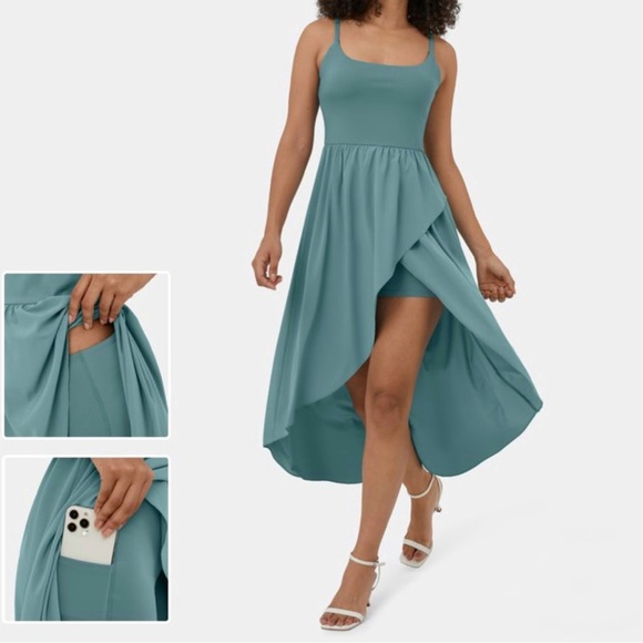HALARA Dresses Nwt New Halara Breezeful Asymmetric Crossover Hem